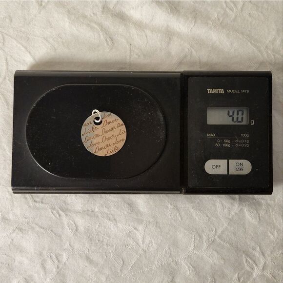 silver coin love language pendant - Picture 5 of 8